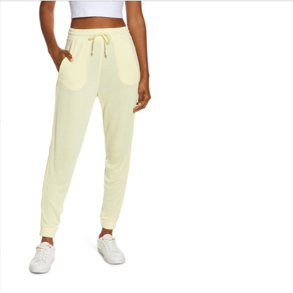 Free people Classic jogger sweatpants in yellow